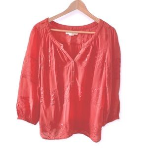 ANTHROPOLOGIE Staring at Stars Embroidered Blouse